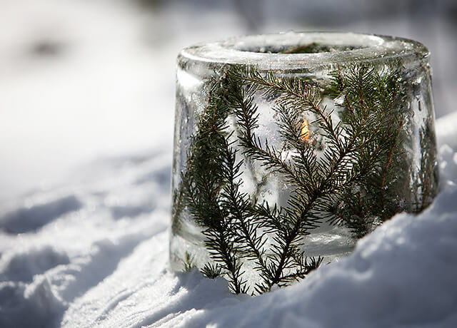 Stimmungsvolle Außenbeleuchtung im Winter:  Entdecke unser Aussenleuchten-Sortiment und baue deine eigenen Eislaternen!