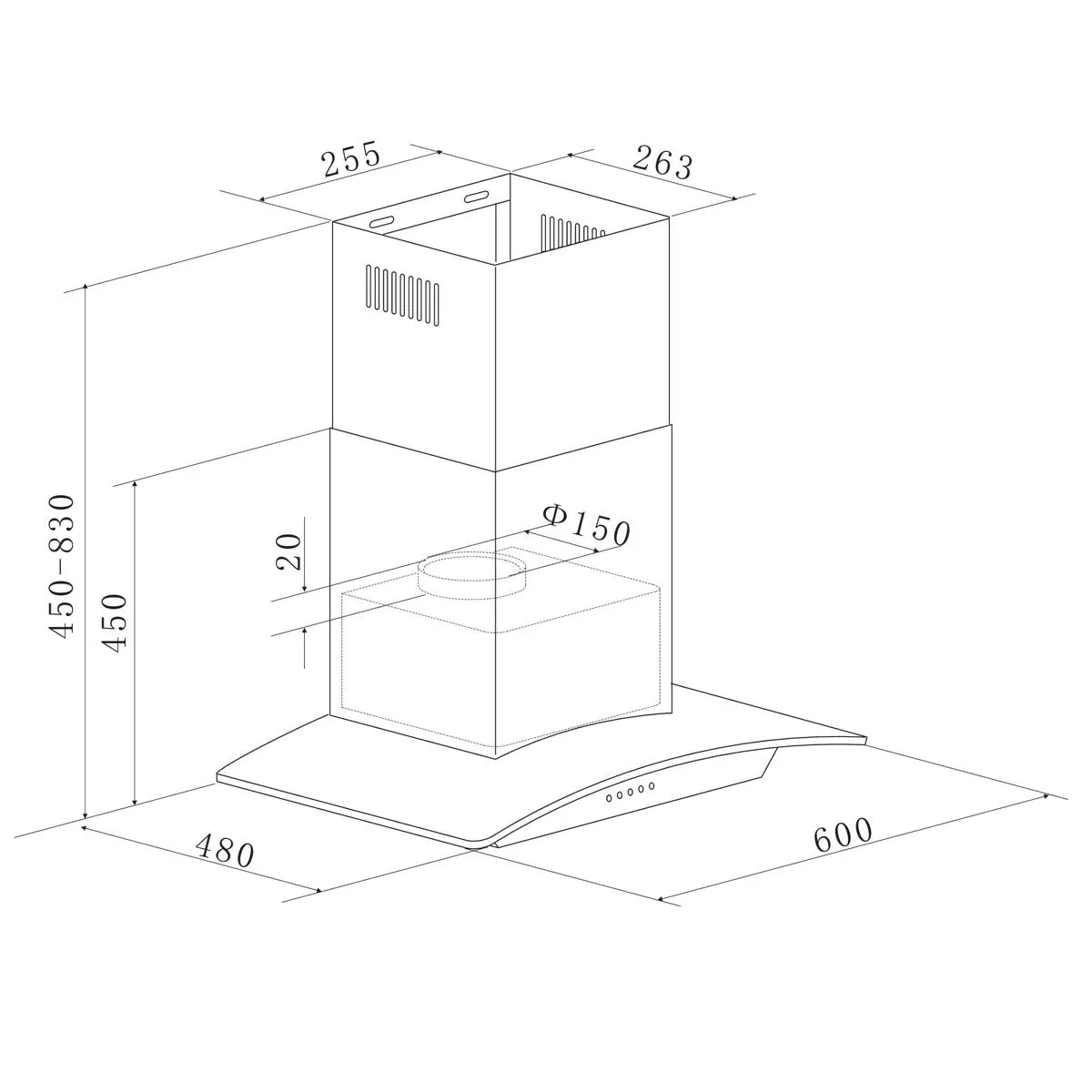 Respekta Glasschirmhaube