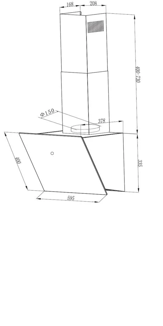 Respekta Schr&auml;ghaube 60 cm