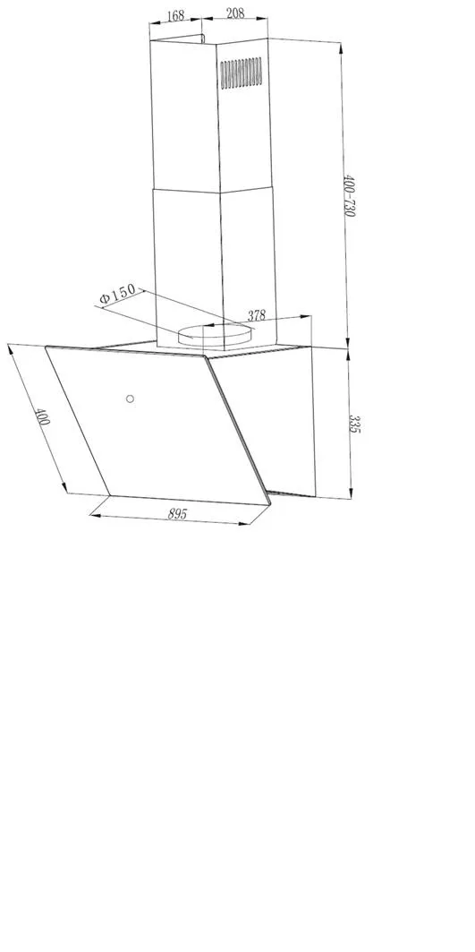 Respekta Schr&auml;ghaube 90 cm