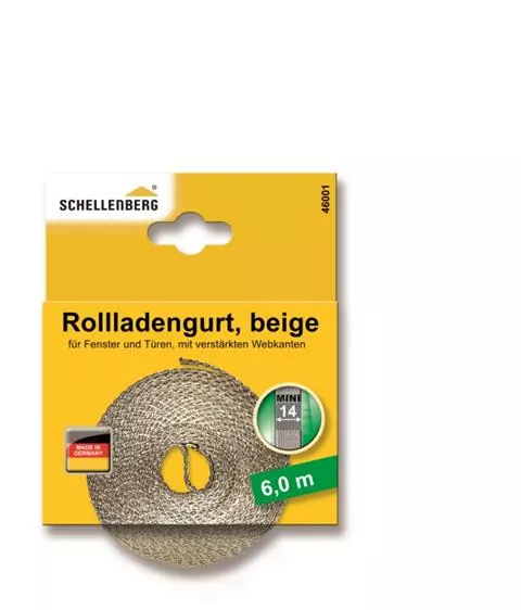 Rollladengurt 14mm/6,0 m beige