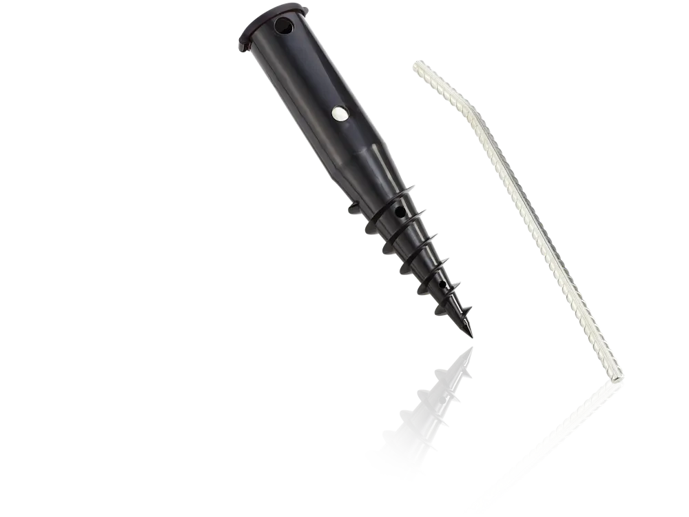 Bodend&uuml;bel mit Eindrehstange