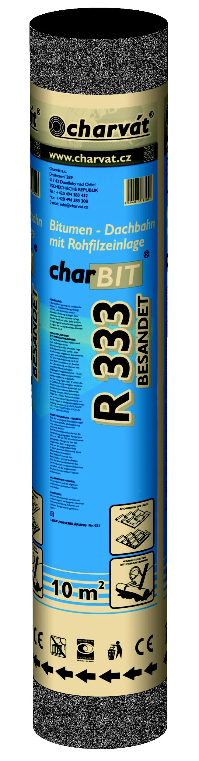 Bitumen-Dachpappe charBIT R333