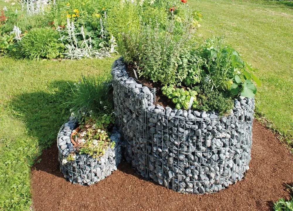 Gabionen-Kr&auml;uterspirale klein