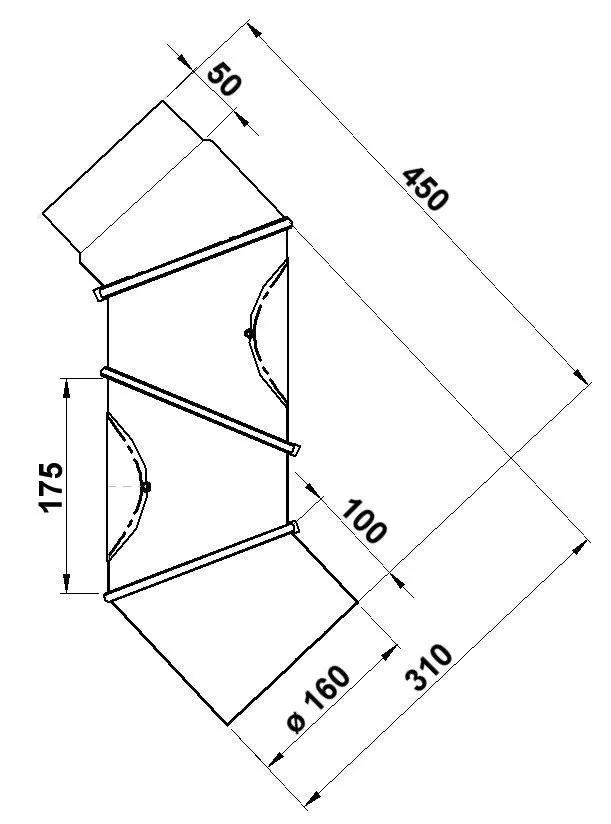 Uni.bogen, stufenl.verstellb.