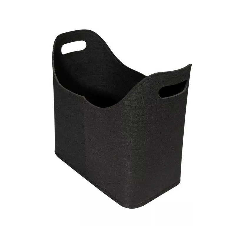 Kaminholz-Filzkorb schwarz