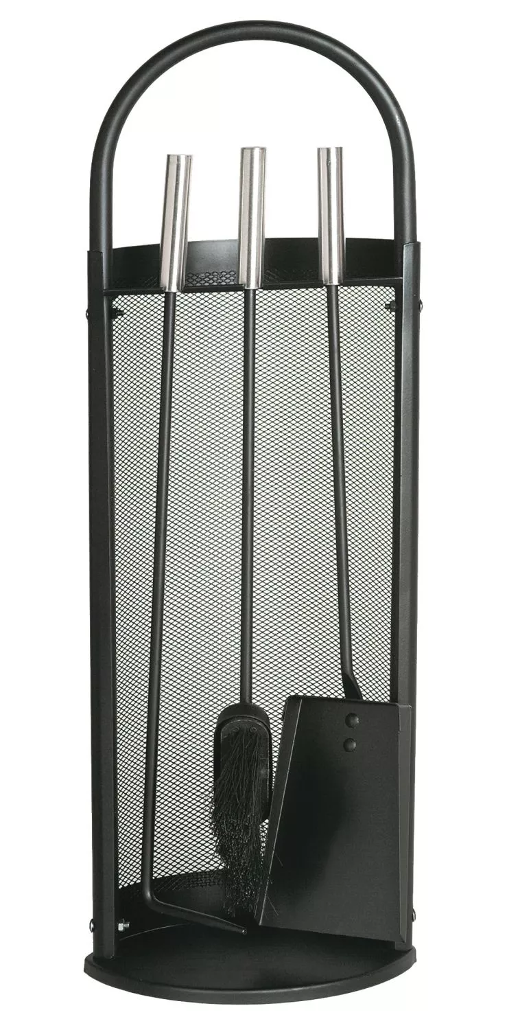 Kamingrt. 3-tlg., schwarz