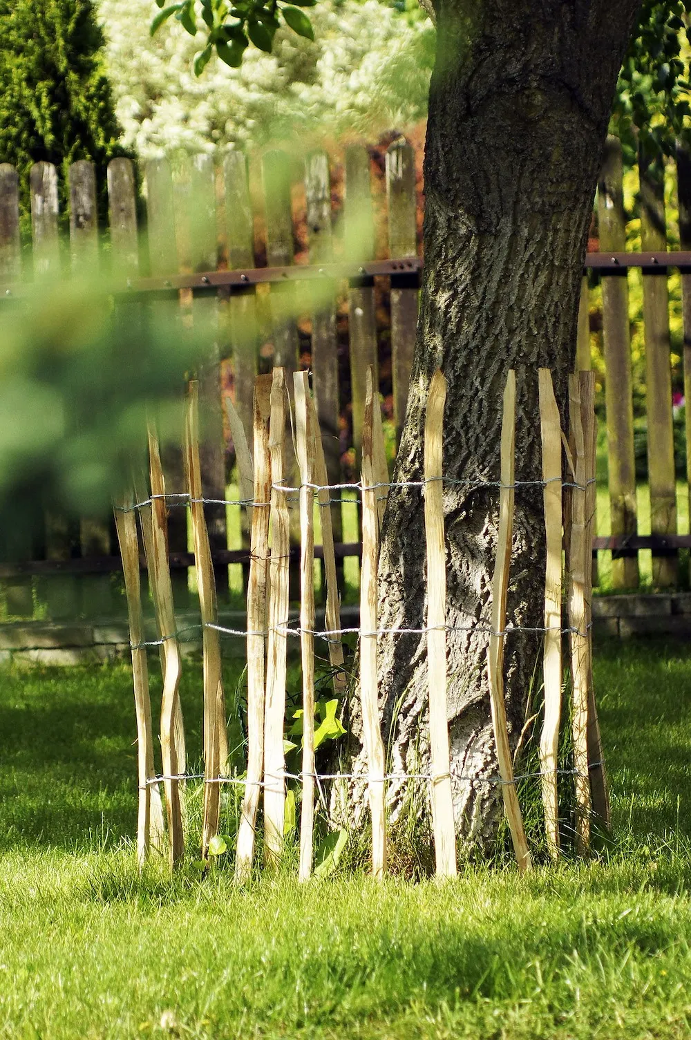 Staketenzaun Berg-Haselnuss