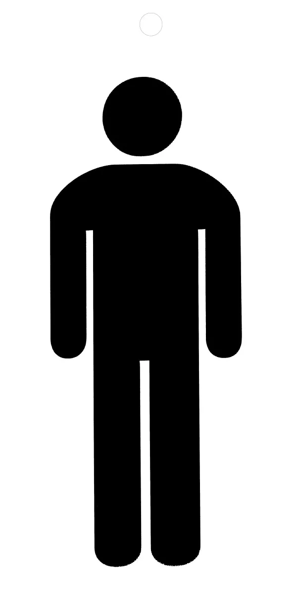 Symbol 100 mm, schwarz, Herr