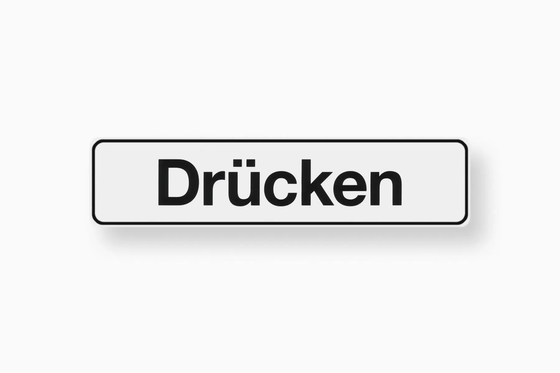 Schild Dr&uuml;cken 200x48 mm