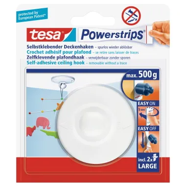 tesa Zimmerdecken-Haken, wei&szlig;,