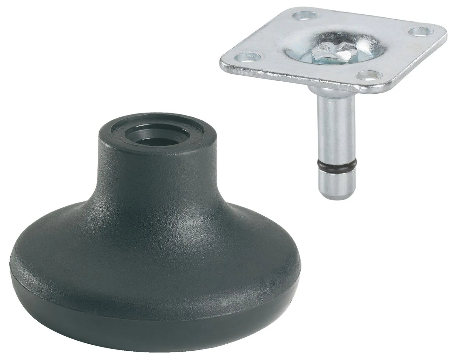 M&ouml;belgleiter 50 mm, KS-schwarz