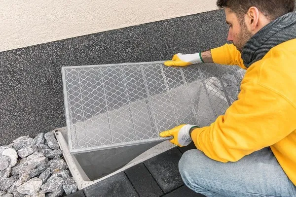 Sauberer Lichtschacht Alu