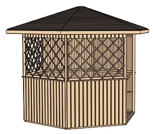 6-Eck Pavillon 233