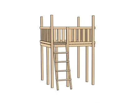 Spielturm 816 B mit Rutsche