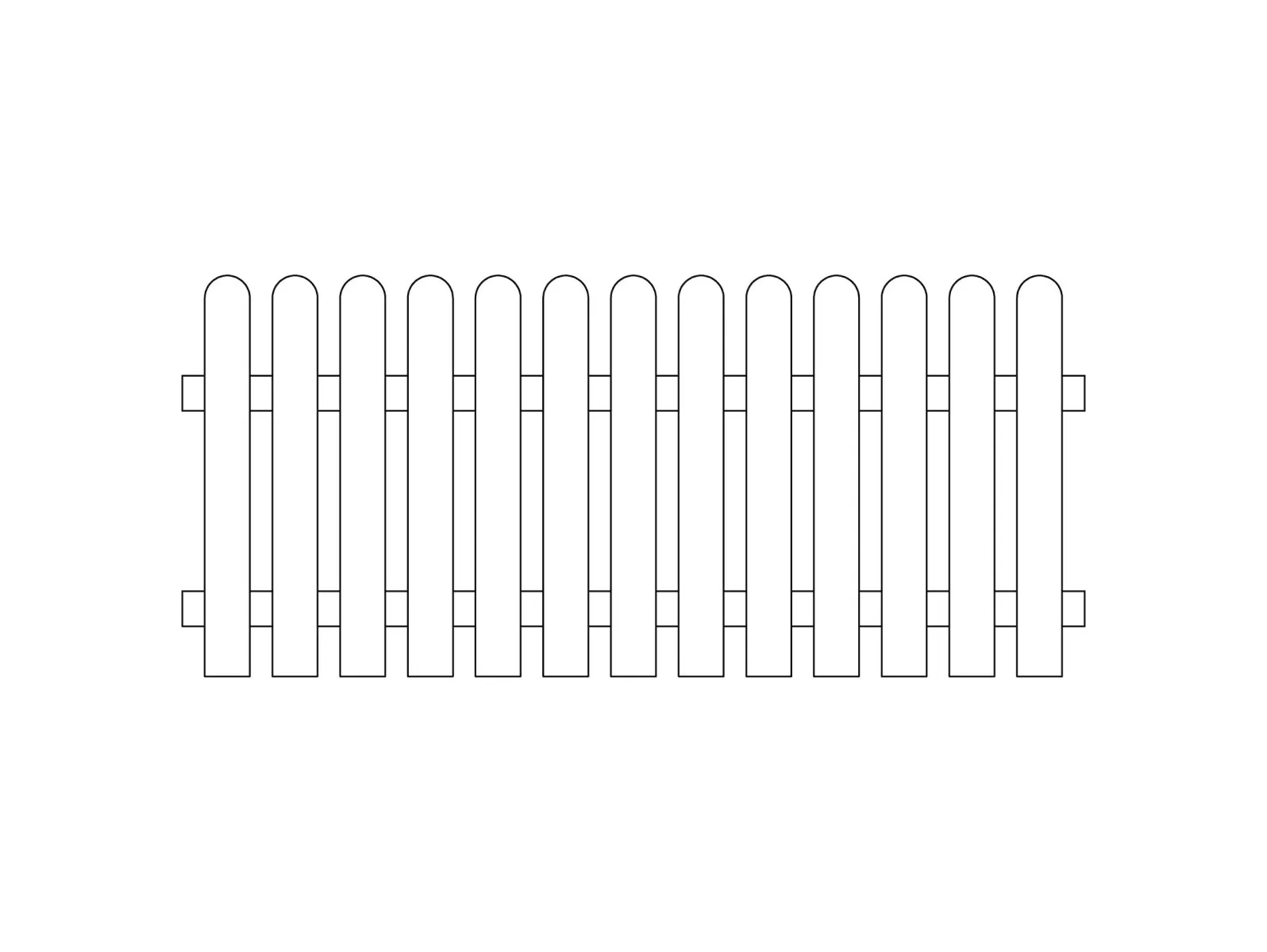 Vorgartenzaun gerade