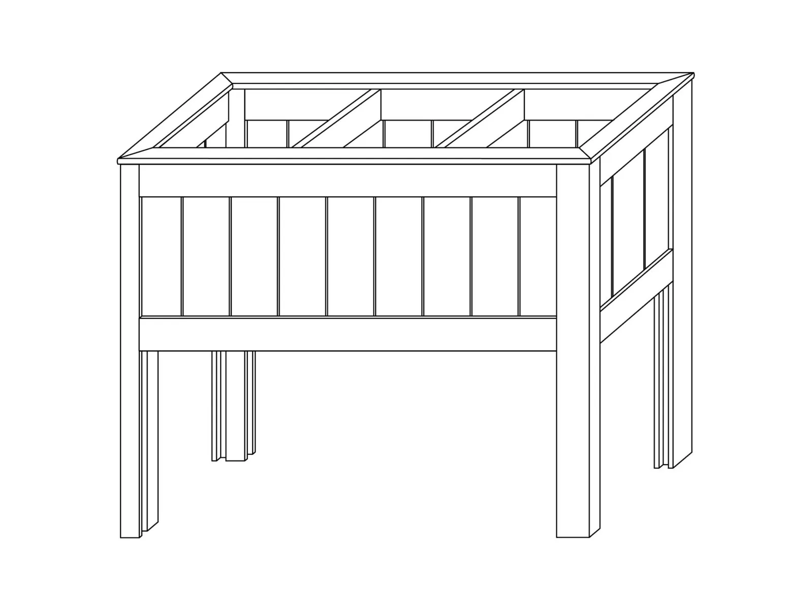 Hochbeet Remo, L&auml;rche 1x3