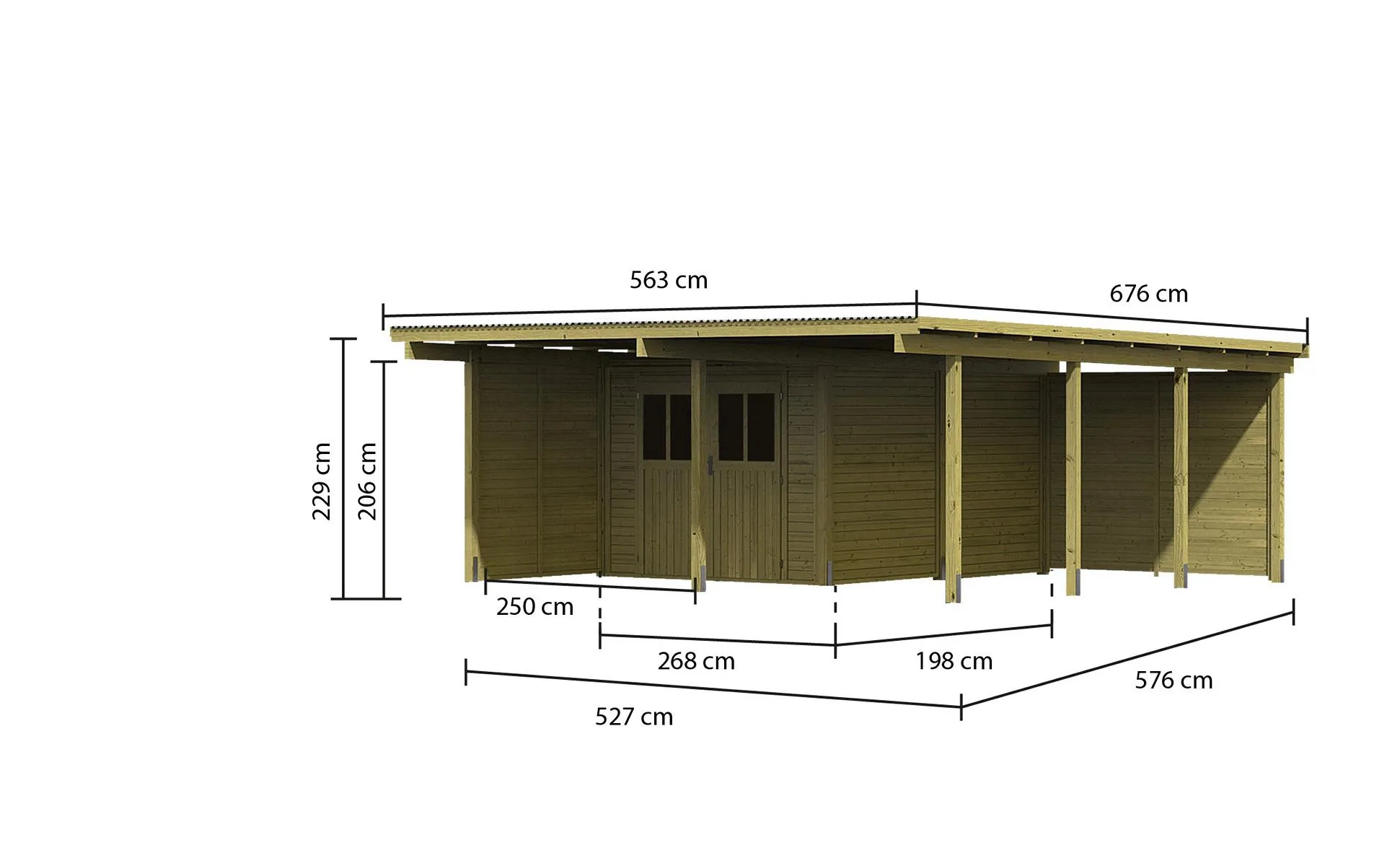 Carport doppelt Eco 2 B