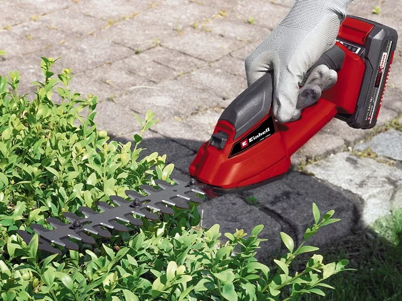 Akku-Gras- und Strauchschere