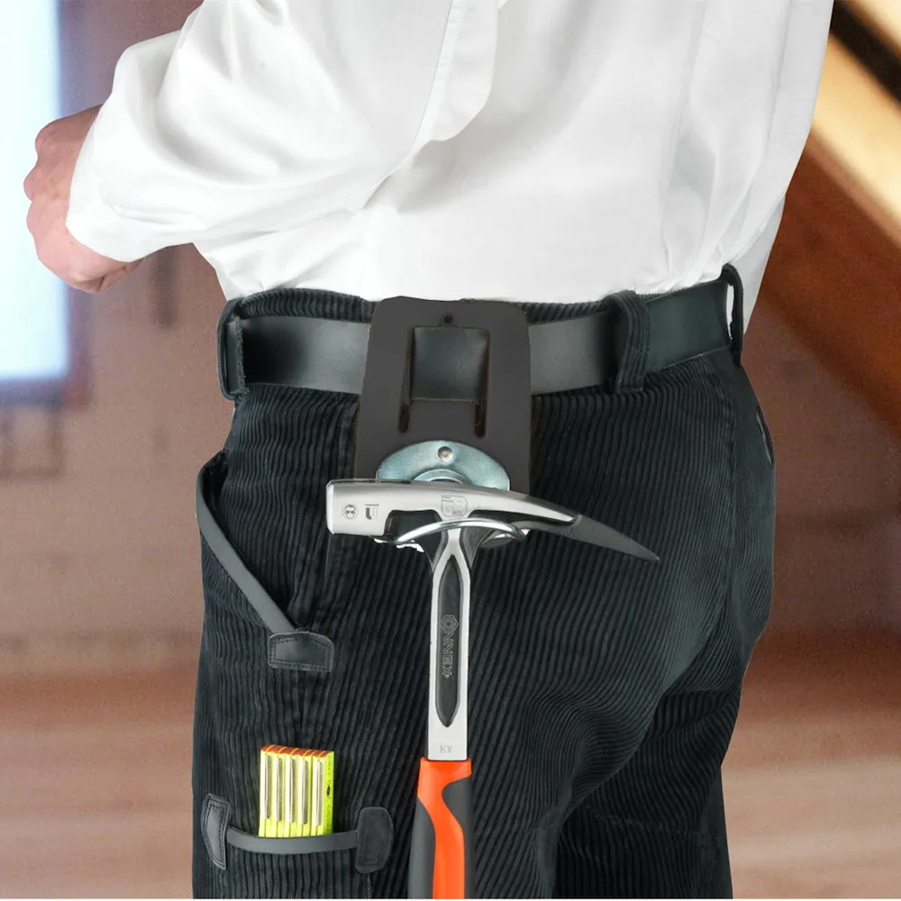 Hammerhalter Leder, schwarz