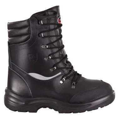 SCHNITTSCHUTZ-STIEFEL, LEDER,