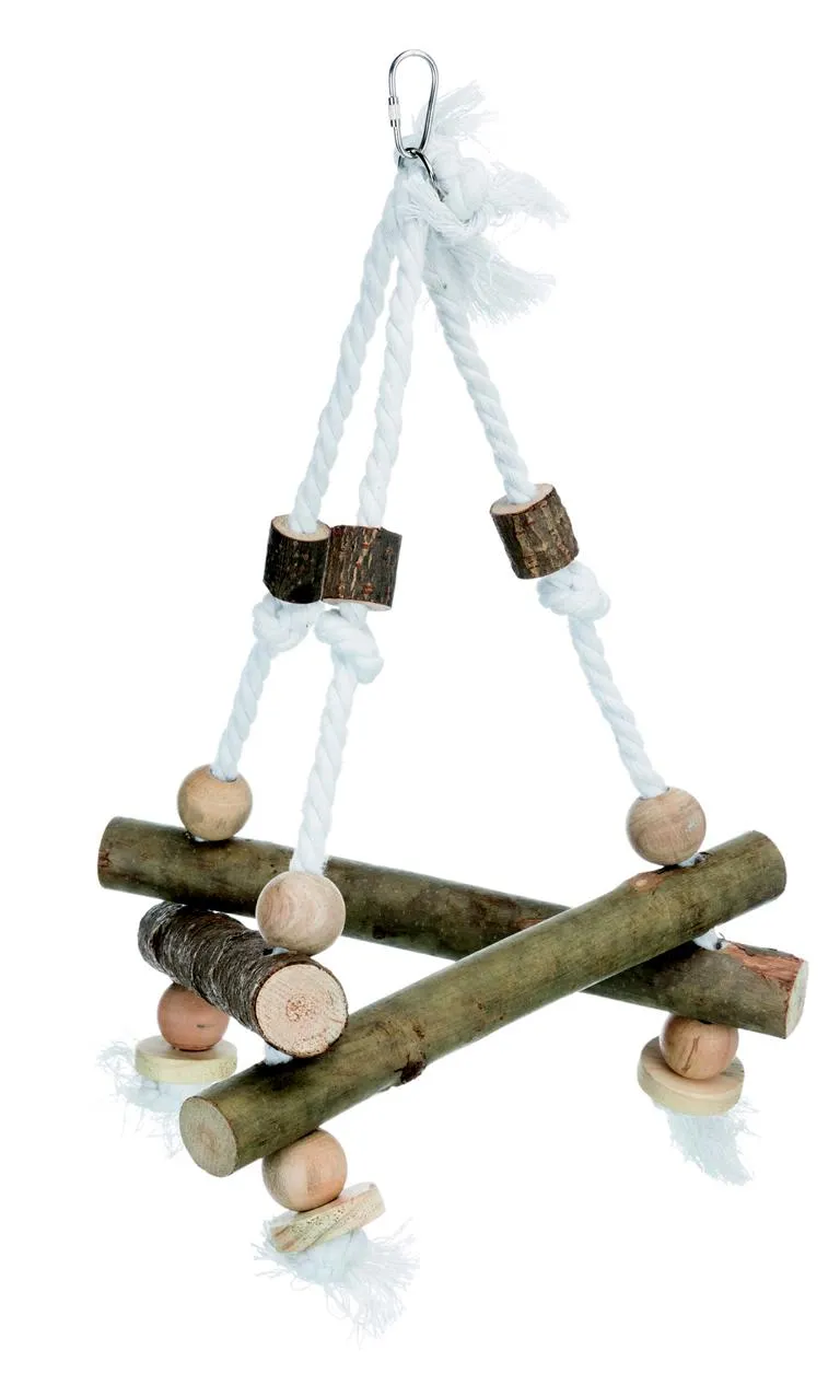Schaukel, dreieckig, Naturholz
