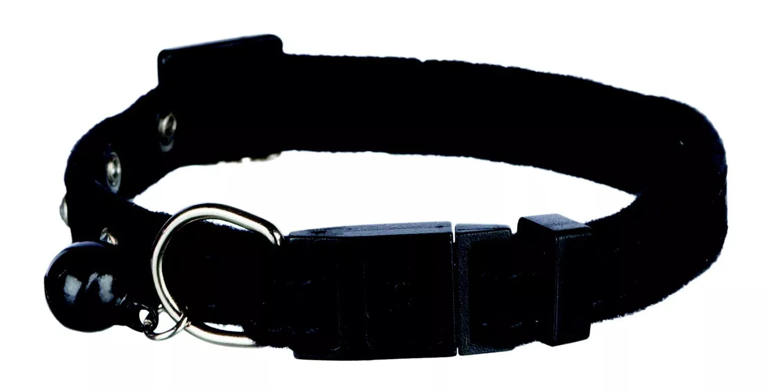 THAIN Katzenhalsband Mit Strasssteinen & Glöckchen – Weicher Samt, Verstellbar & Sicher (20,3–27,9 Cm)