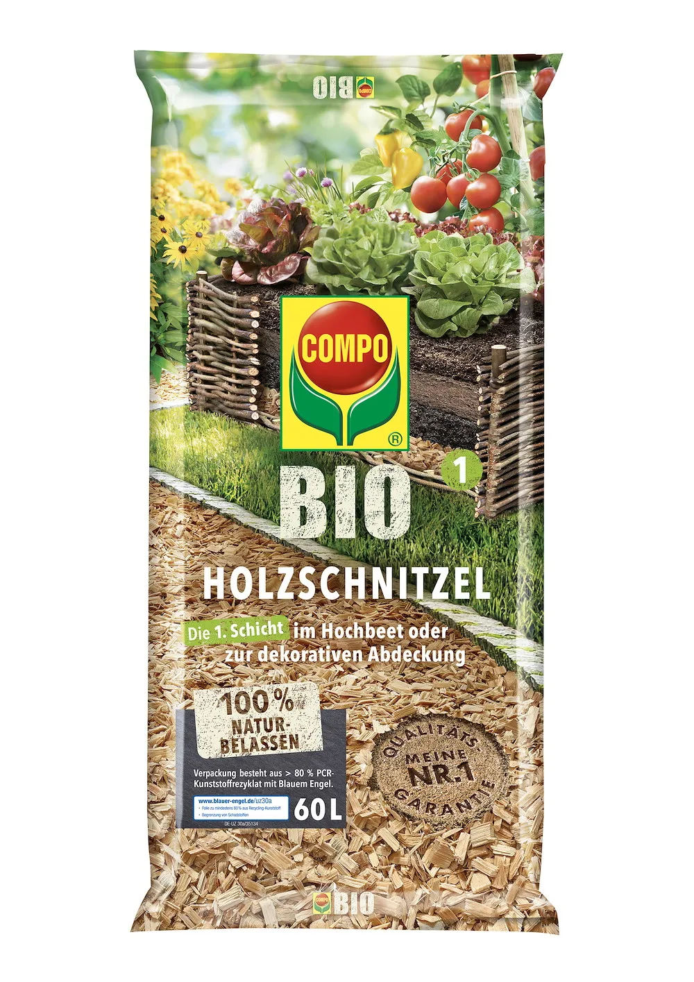 COMPO BIO Holzschnitzel 60 L - Bodenverbesserung, Dngemittel - Eichhorn AG