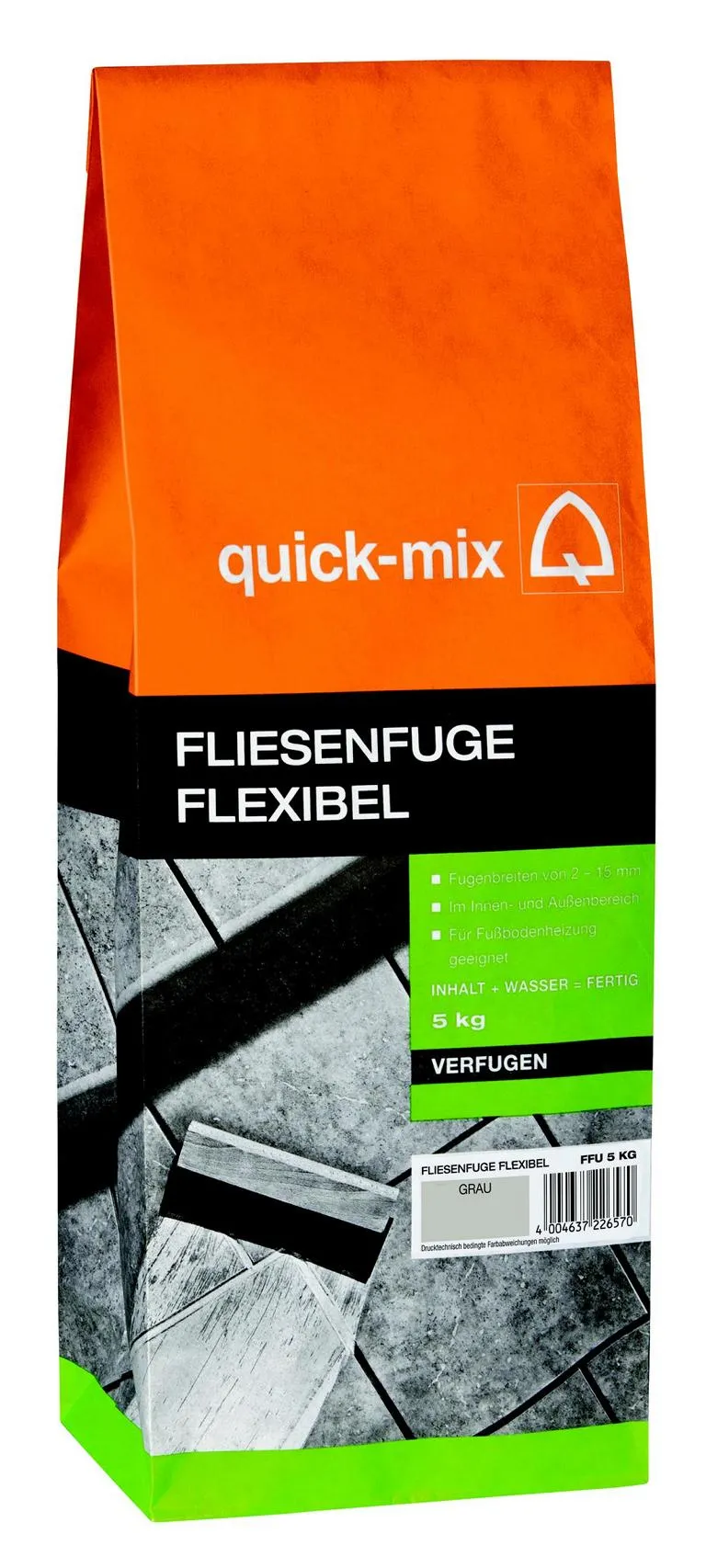 Fliesenfuge flexibel grau 5 kg