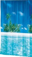 PEVA Duschvorhang Palmenstrand