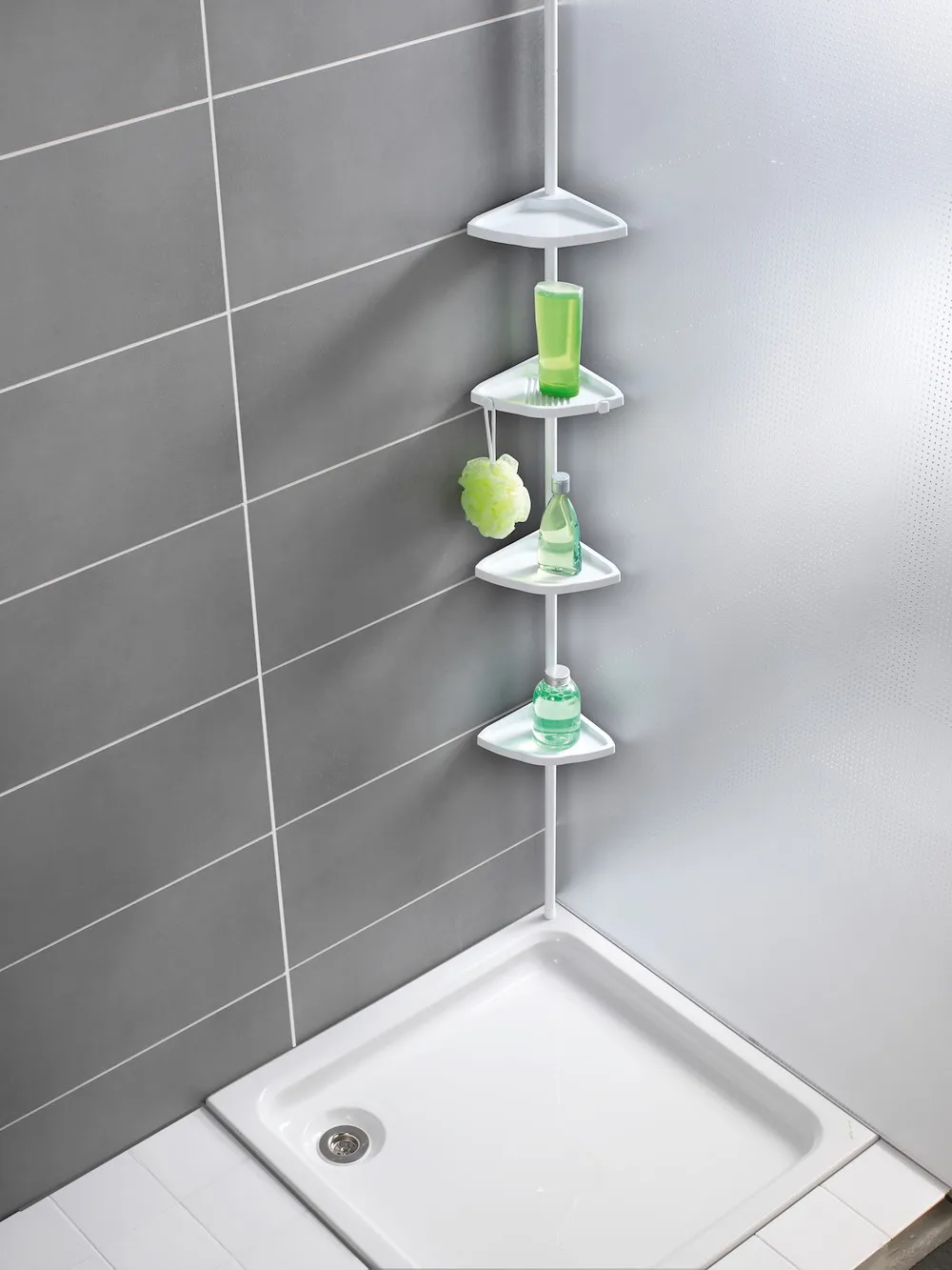 Teleskop-Duschecke easy, wei&szlig;