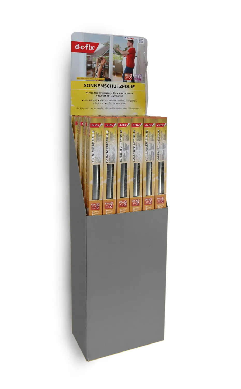 Sonnenschutzfolie klebend