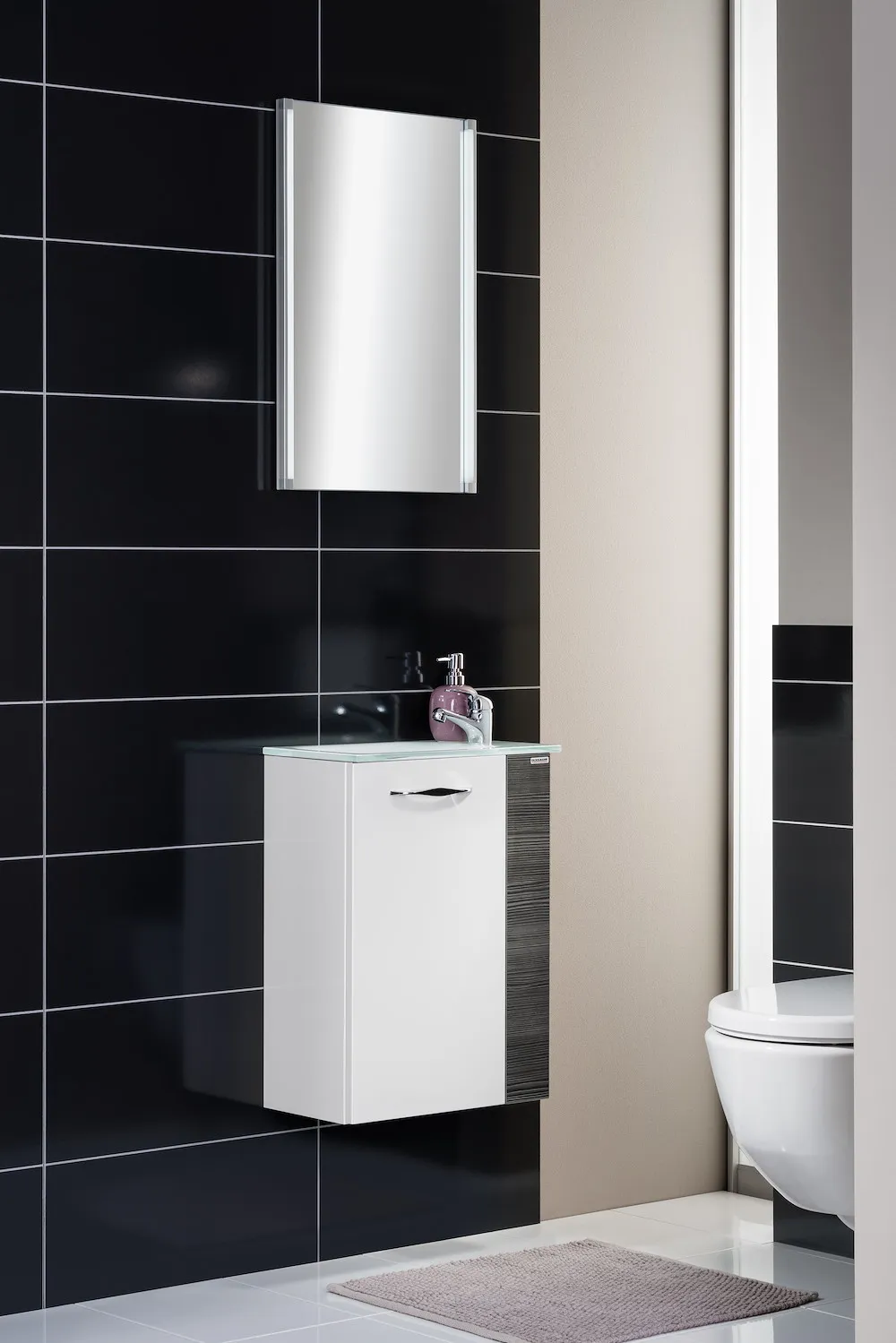 Spiegelelement LED-LINE Wei&szlig;