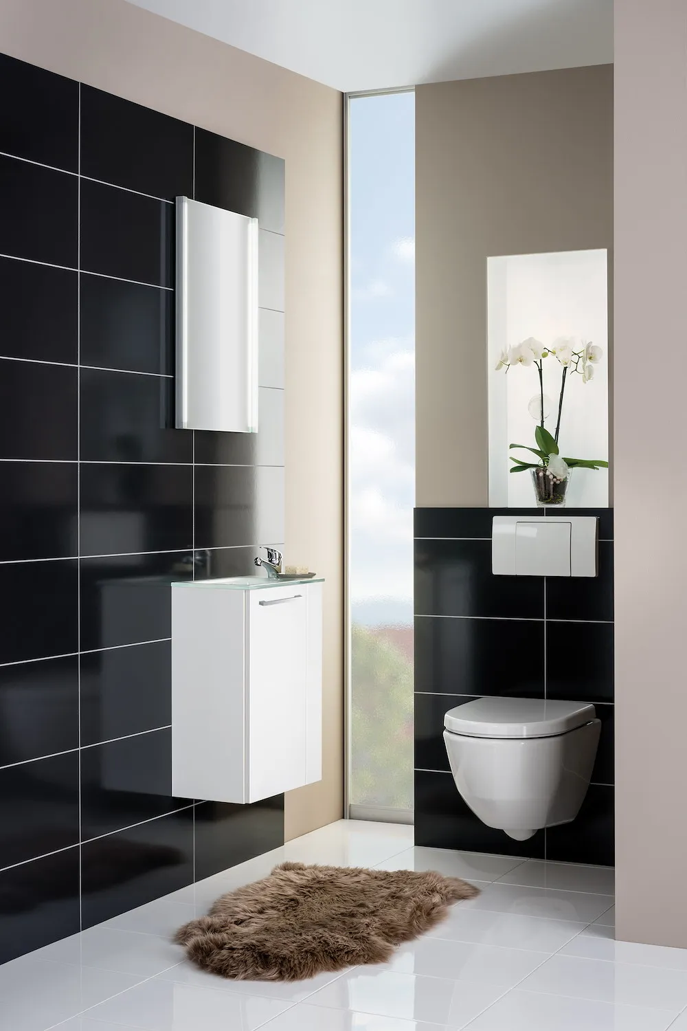 Spiegelelement LED-LINE Wei&szlig;