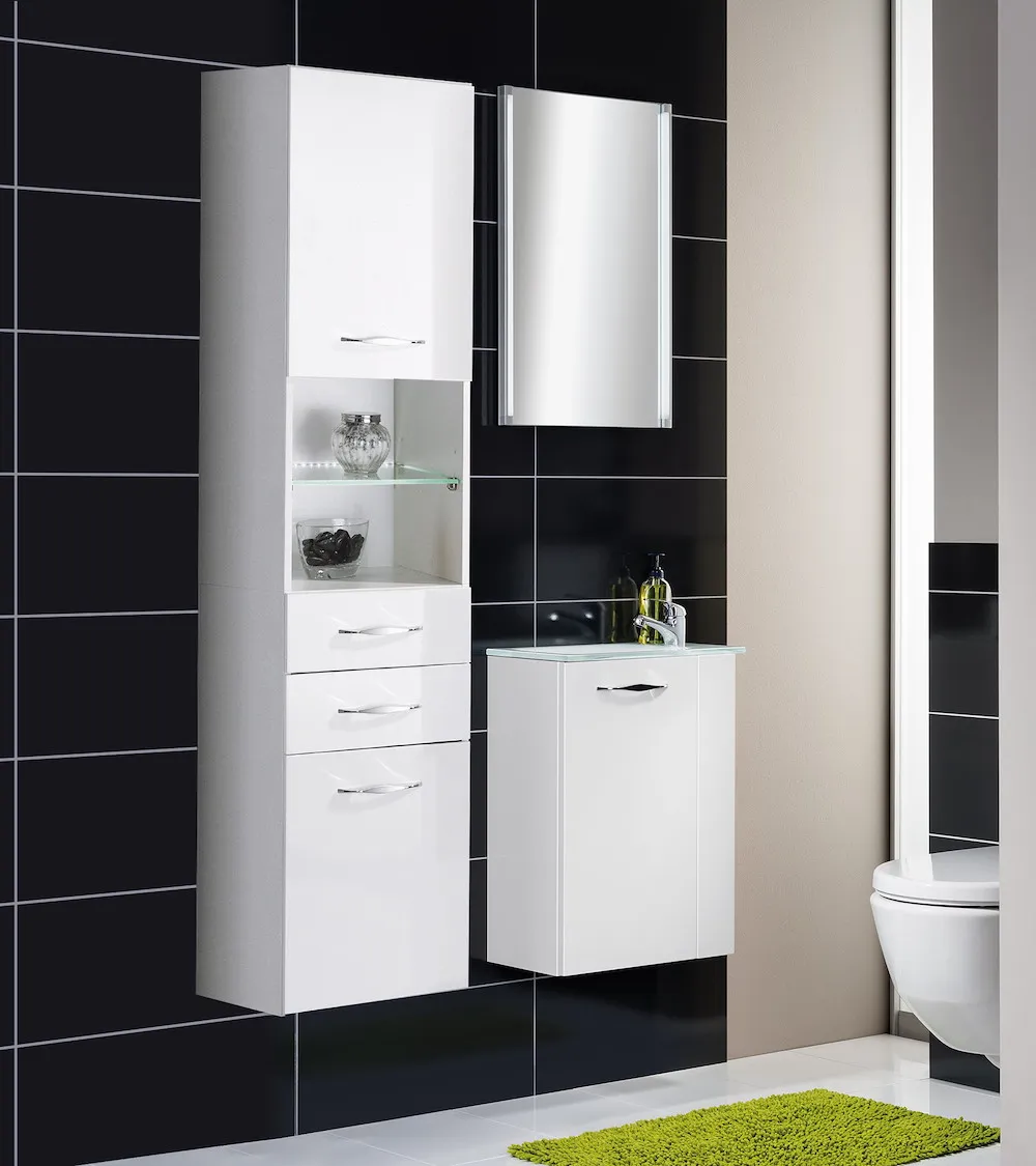 Spiegelelement LED-LINE Wei&szlig;