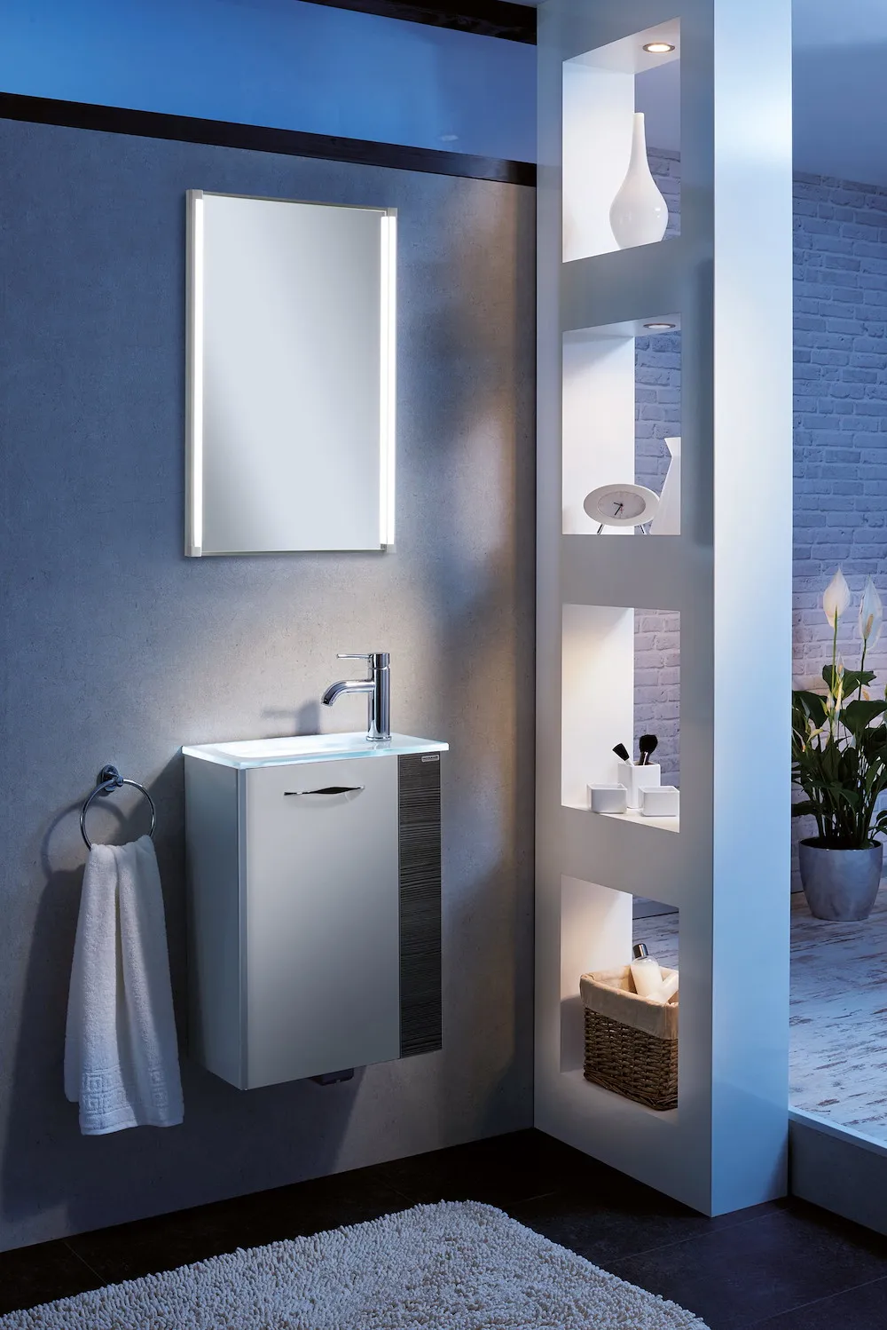 Spiegelelement LED-LINE Wei&szlig;