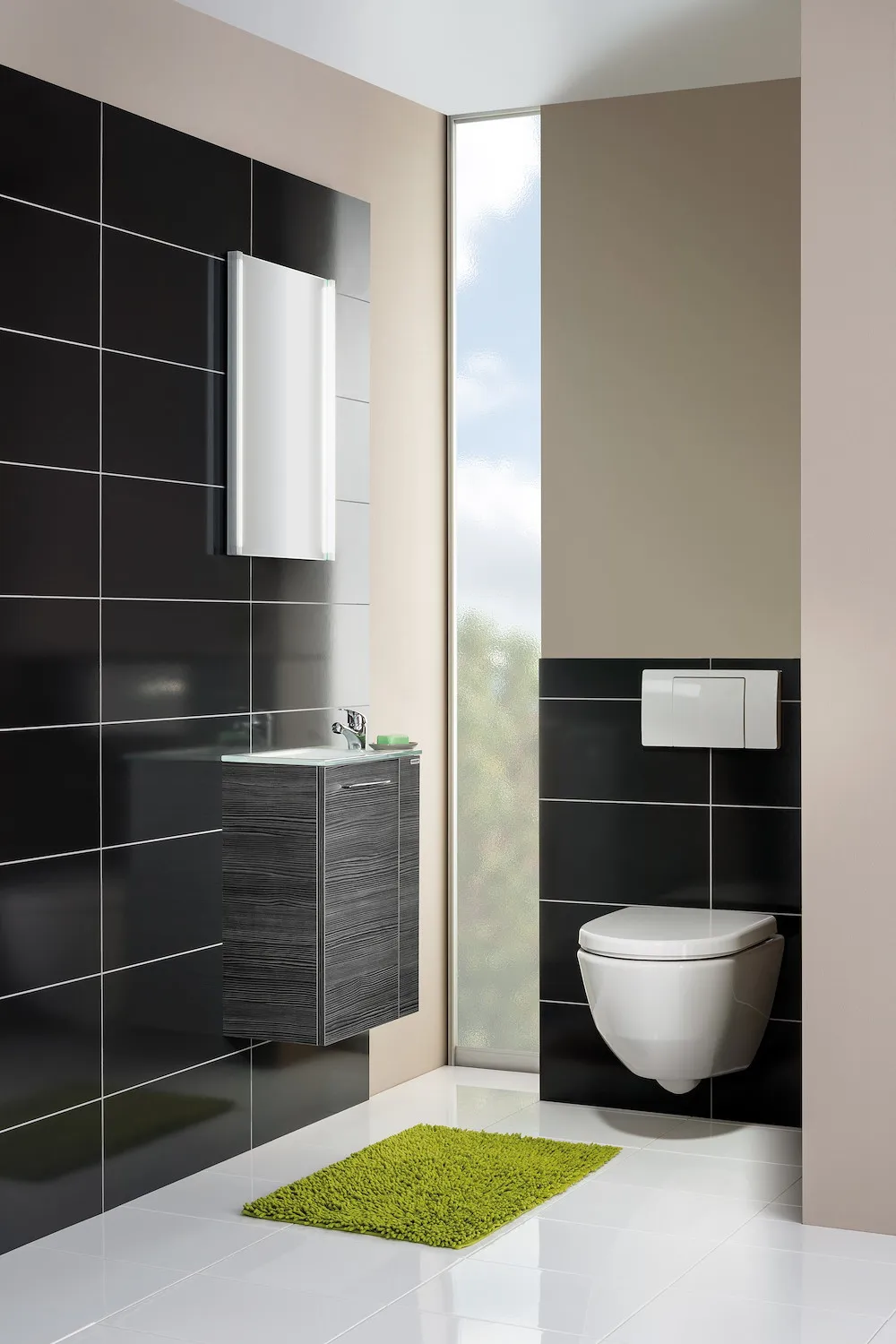 Spiegelelement LED-LINE Wei&szlig;