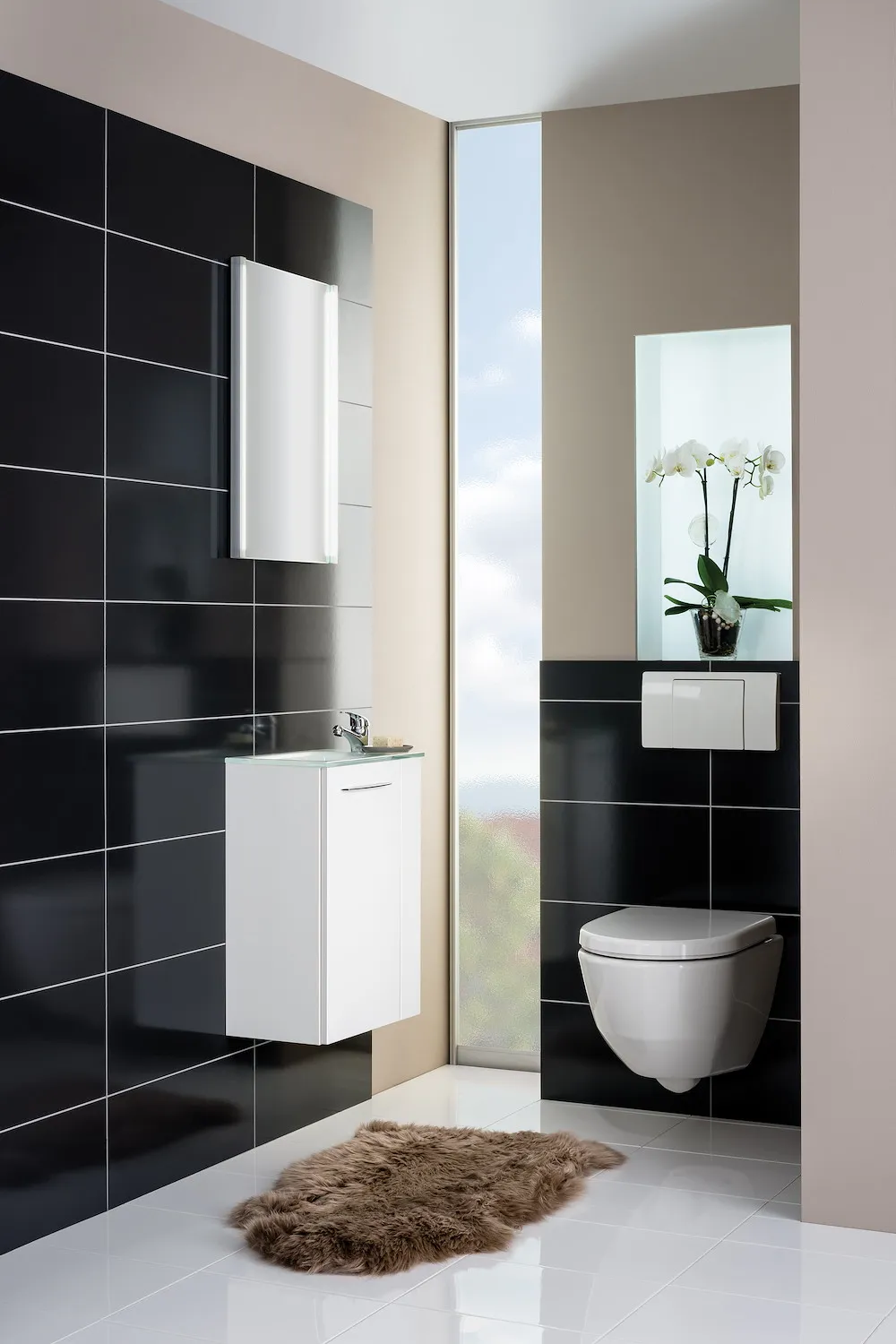 Spiegelelement LED-LINE Wei&szlig;