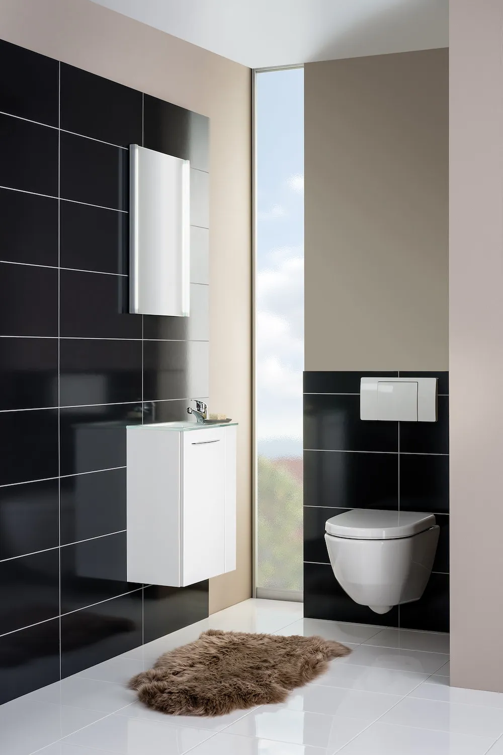 Spiegelelement LED-LINE Wei&szlig;