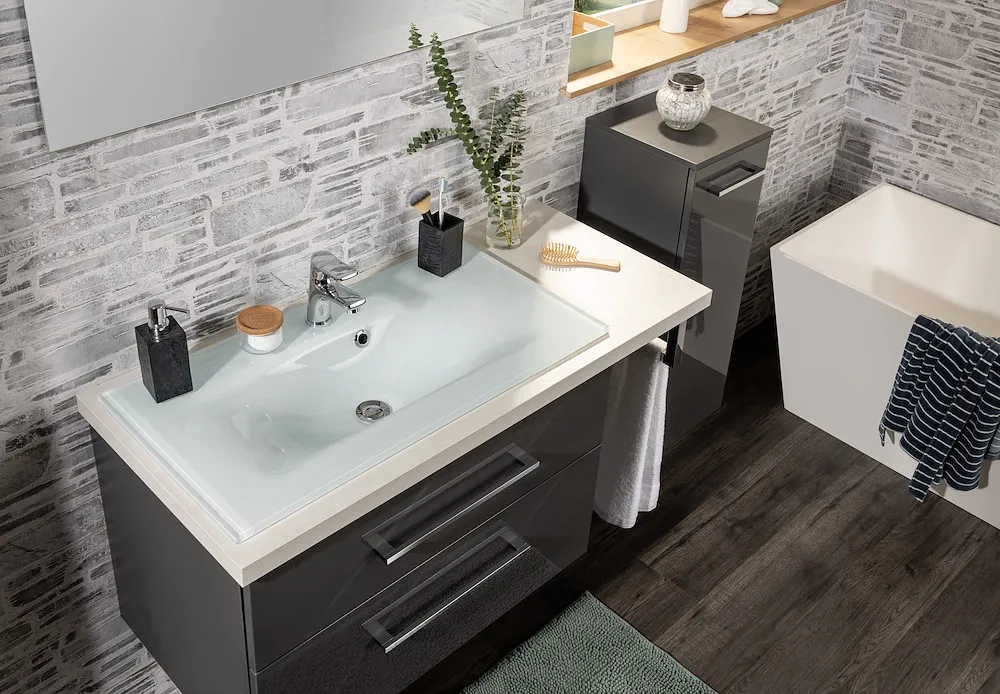 YEGA Glaswaschbecken Weiss