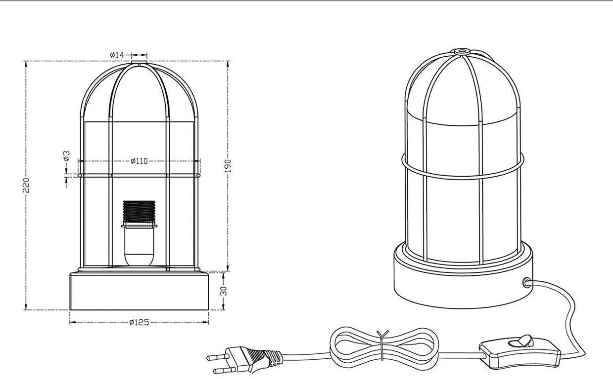 TILA BIRTE &Oslash;12,5XH 22CM, SW