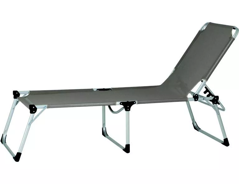 Alu-Dreibeinliege XXL, taupe