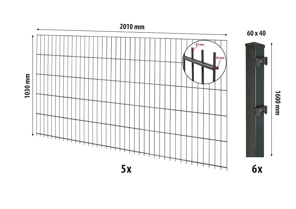 Comfort DS-Mattenzaun-Set 1030
