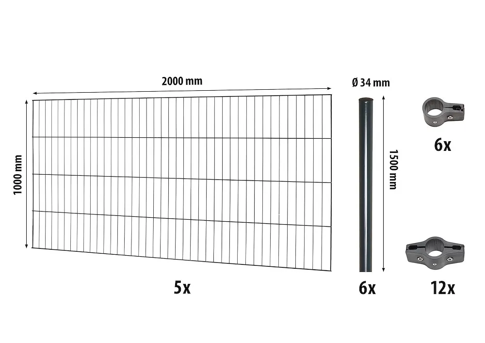 Classic ES-Mattenzaun-Set 1000