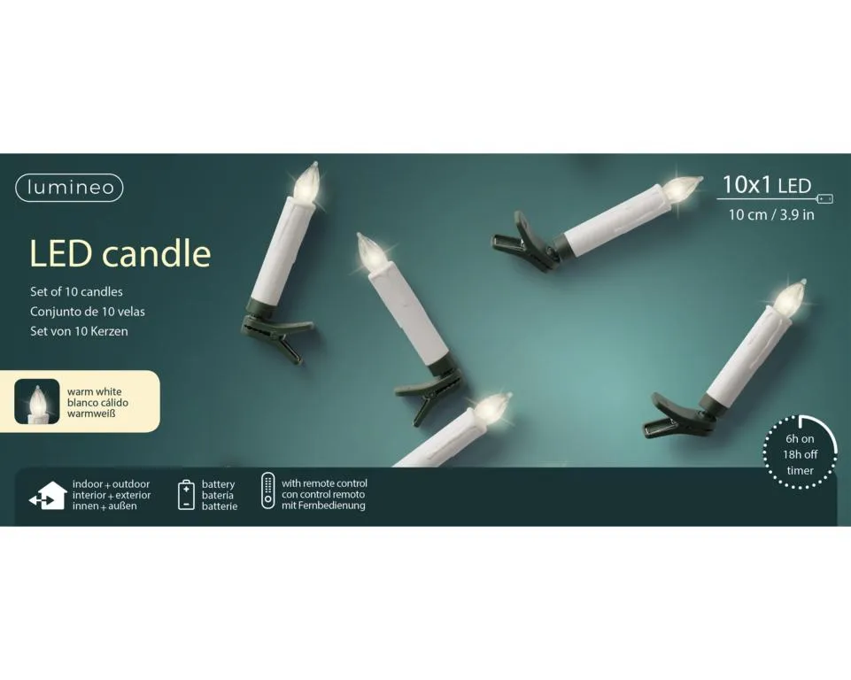 LED Kerze m. Fernbed. Ba Timer