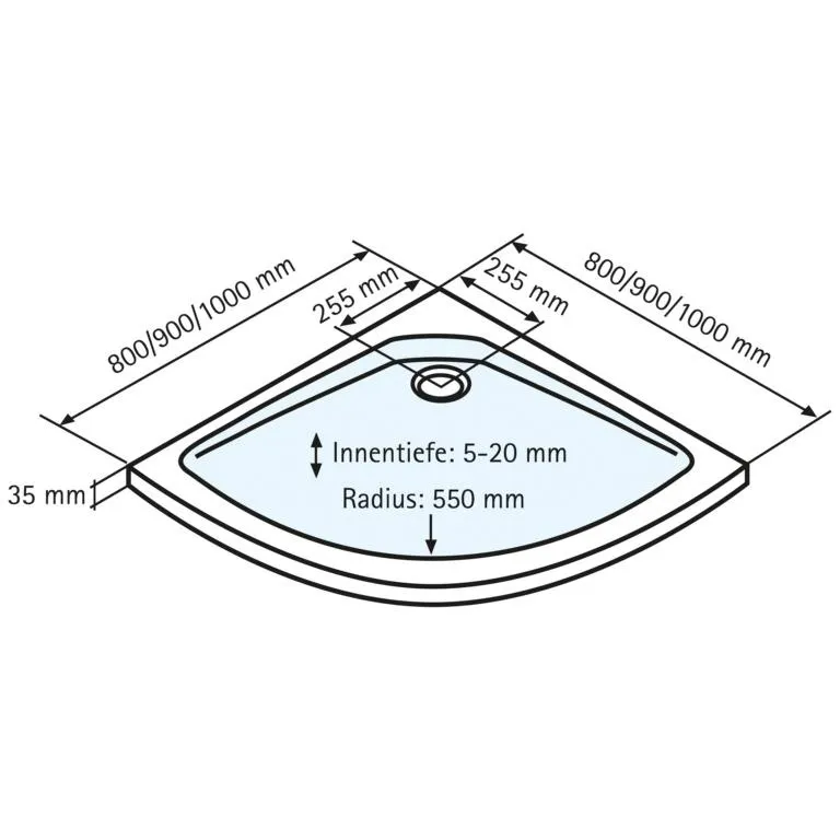 ExprPl Duschbecken,extra-flach