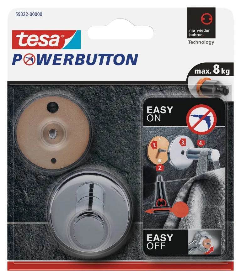 tesa Powerbutton&reg; Haken