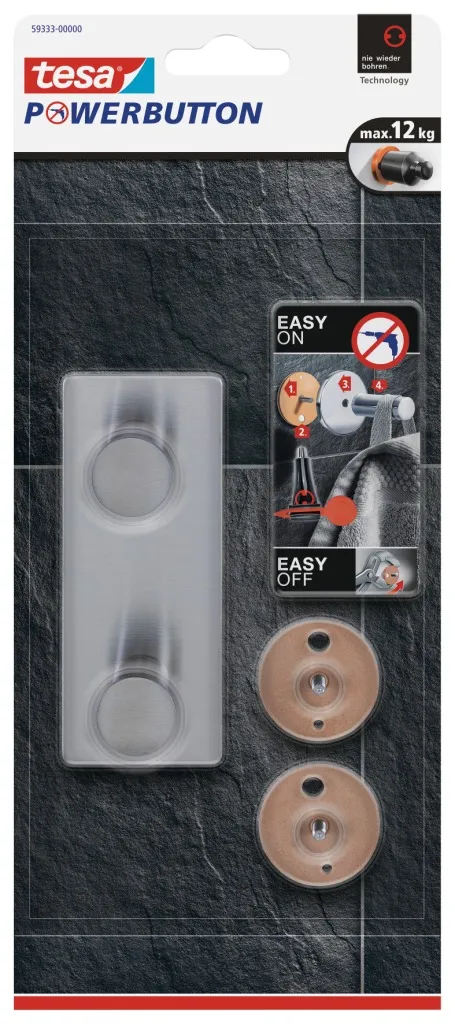 tesa Powerbutton&reg; Doppelhaken
