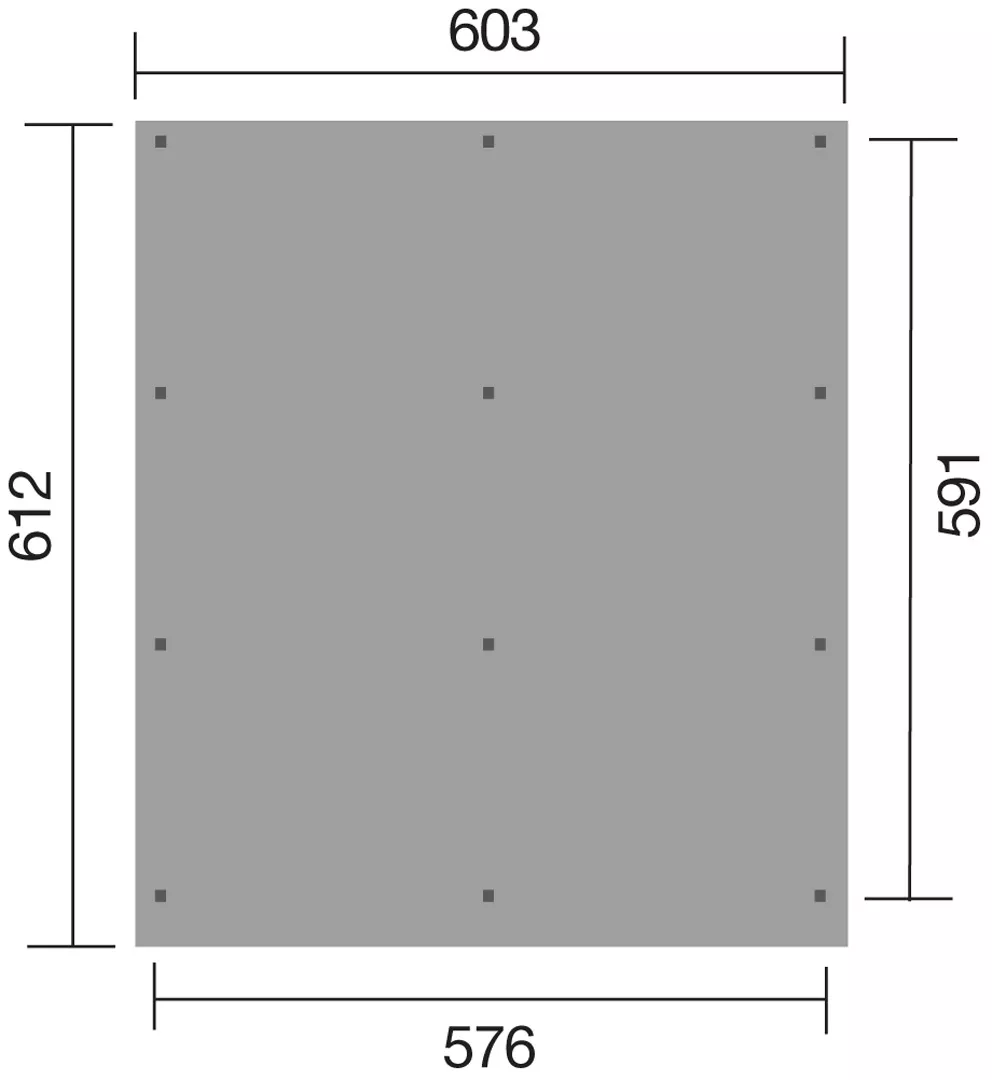 Flachdach-Carport 618 Gr. 2