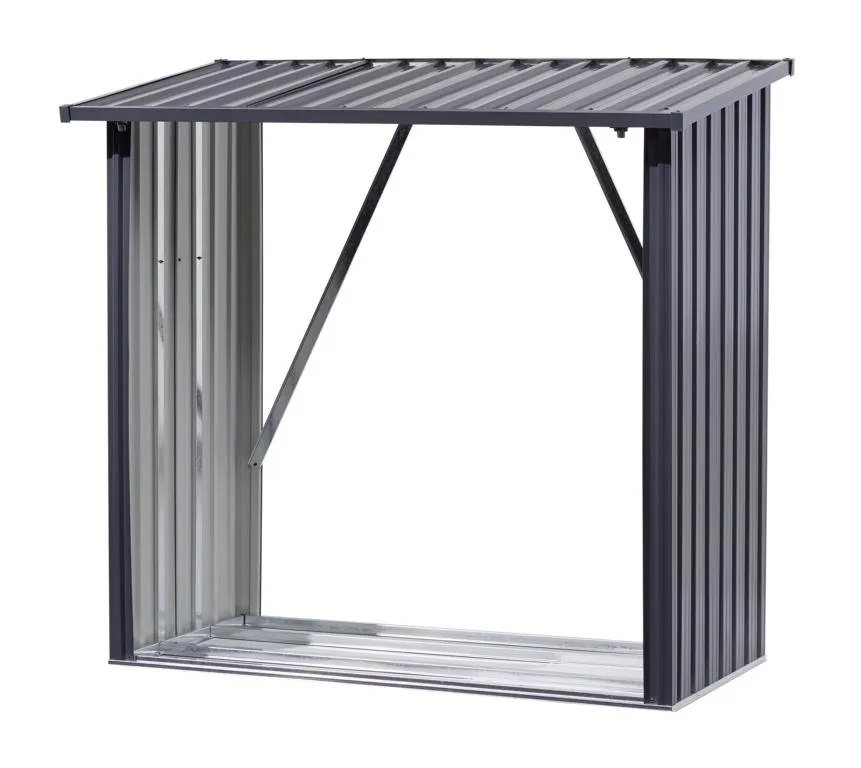 Holzunterstand anthrazit